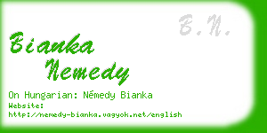 bianka nemedy business card
