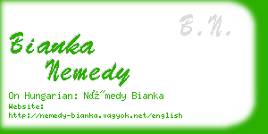 bianka nemedy business card